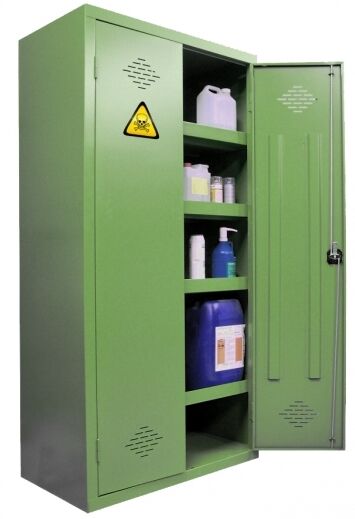 Armoire De Stockage Phytopharmaceutique En Métal - 1 Porte, 179,5 X 50 X 40 Cm, Avec Bac De Rétention